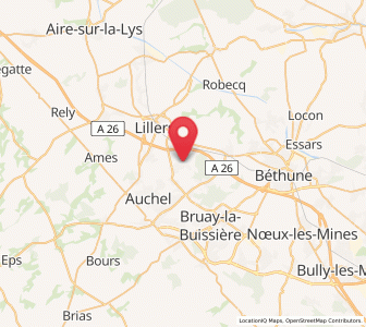 Map of Allouagne, Hauts-de-France