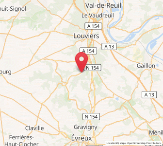 Map of Amfreville-sur-Iton, Normandy