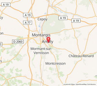 Map of Amilly, Centre