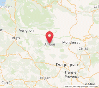 Map of Ampus, Provence-Alpes-Côte d'Azur