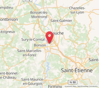 Map of Andrézieux, Auvergne-Rhône-Alpes