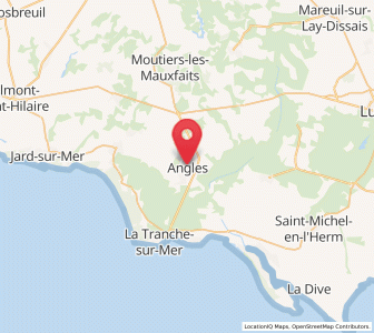 Map of Angles, Pays de la Loire