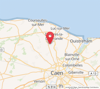Map of Anguerny, Normandy