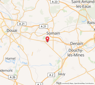 Map of Aniche, Hauts-de-France