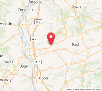 Map of Anjou, Auvergne-Rhône-Alpes