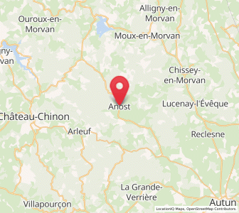 Map of Anost, Bourgogne-Franche-Comté