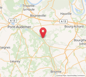 Map of Appeville-Annebault, Normandy