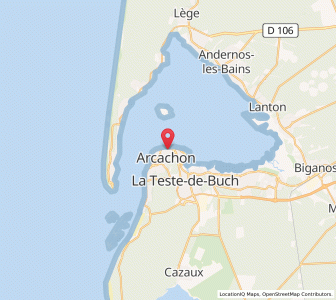 Map of Arcachon, Nouvelle-Aquitaine