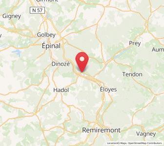 Map of Archettes, Grand Est