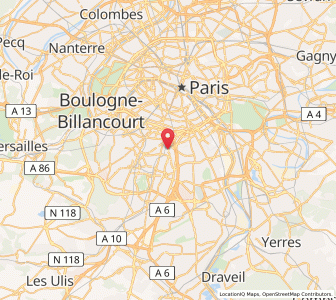 Map of Arcueil, Île-de-France