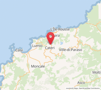 Map of Aregno, Corsica