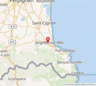 Map of Argelès-sur-Mer, Occitanie