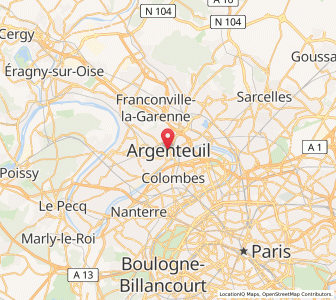 Map of Argenteuil, Île-de-France