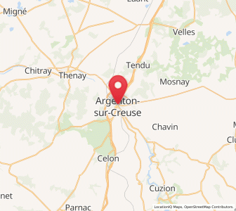 Map of Argenton-sur-Creuse, Centre