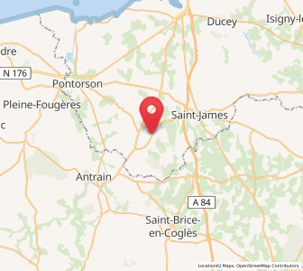 Map of Argouges, Normandy
