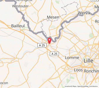 Map of Armentières, Hauts-de-France