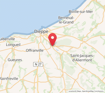 Map of Arques-la-Bataille, Normandy