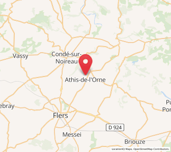 Map of Athis-de-l'Orne, Normandy
