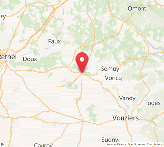 Map of Attigny, Grand Est