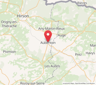 Map of Aubenton, Hauts-de-France