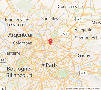 Map of Aubervilliers, Île-de-France