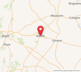 Map of Aubiet, Occitanie