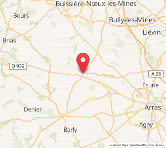 Map of Aubigny-en-Artois, Hauts-de-France