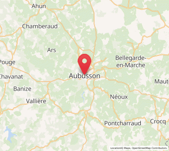 Map of Aubusson, Nouvelle-Aquitaine