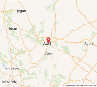 Map of Auch, Occitanie