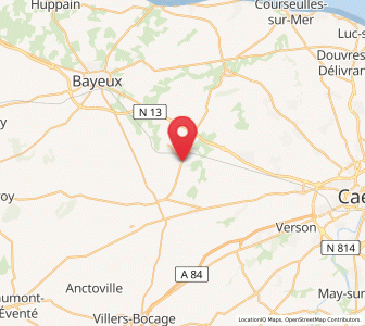 Map of Audrieu, Normandy
