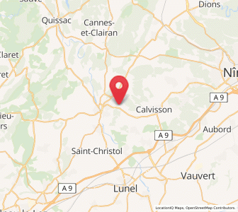 Map of Aujargues, Occitanie