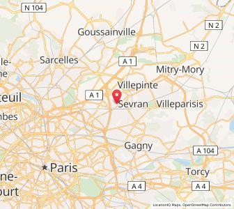 Map of Aulnay-sous-Bois, Île-de-France