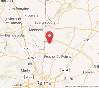 Map of Auménancourt-le-Petit, Grand Est
