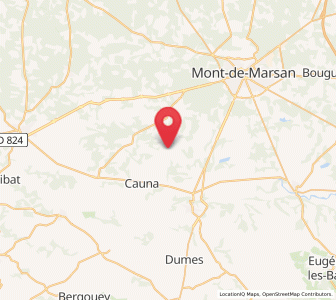 Map of Aurice, Nouvelle-Aquitaine