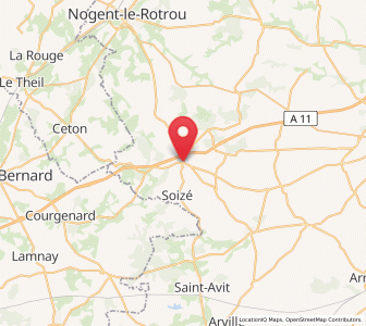 Map of Authon-du-Perche, Centre