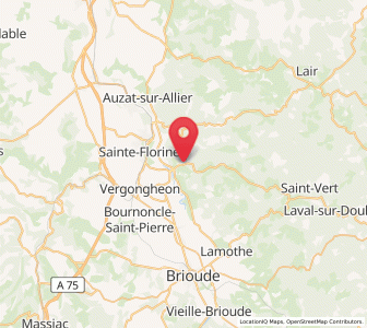 Map of Auzon, Auvergne-Rhône-Alpes