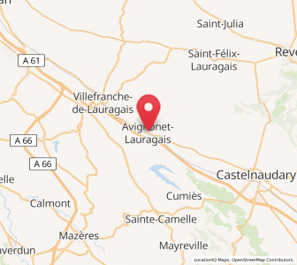 Map of Avignonet-Lauragais, Occitanie