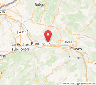 Map of Ayse, Auvergne-Rhône-Alpes