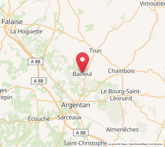 Map of Bailleul, Normandy