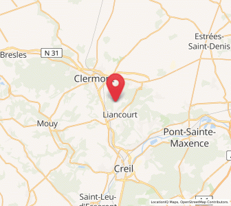 Map of Bailleval, Hauts-de-France