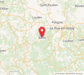Map of Bains, Auvergne-Rhône-Alpes