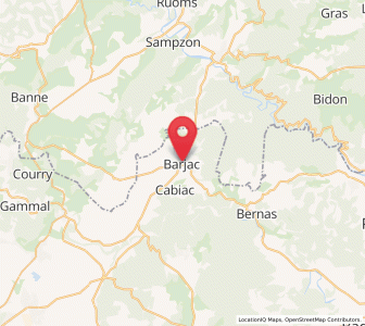Map of Barjac, Occitanie