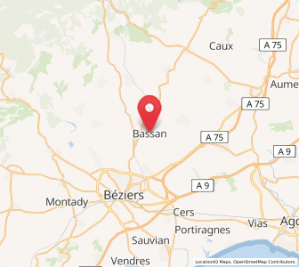 Map of Bassan, Occitanie