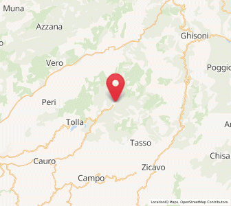 Map of Bastelica, Corsica