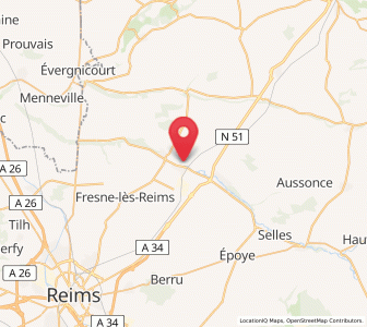 Map of Bazancourt, Grand Est