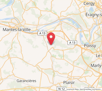 Map of Bazemont, Île-de-France