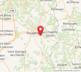 Map of Beaucé, Brittany