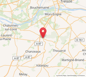 Map of Beaulieu-sur-Layon, Pays de la Loire