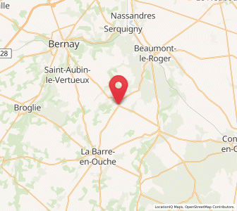 Map of Beaumesnil, Normandy