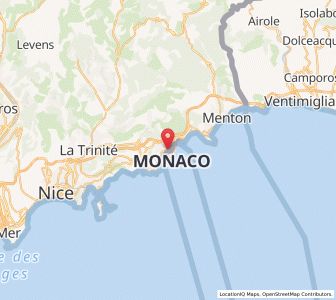 Map of Beausoleil, Provence-Alpes-Côte d'Azur